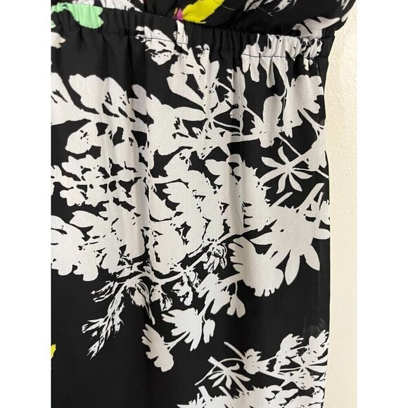 Lane Bryant Dress 18 Black Maxi Floral Tropical Fairy Whimsical 80s Y2K Grunge - Picture 7 of 15